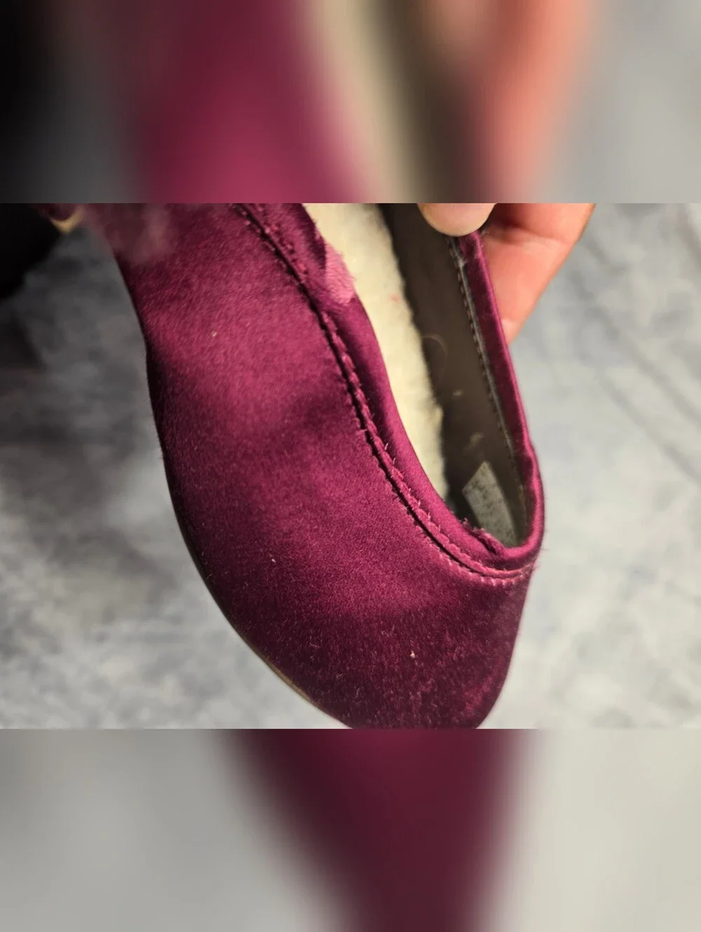 UGG Women's Plush Mary Jane Flats in Burgundy